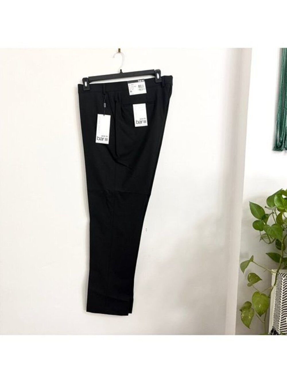 NWT Men's BAR III MACY'S Slim Fit Power Stretch 42W 32L Dress Pants Retail $175 - Picture 5 of 6